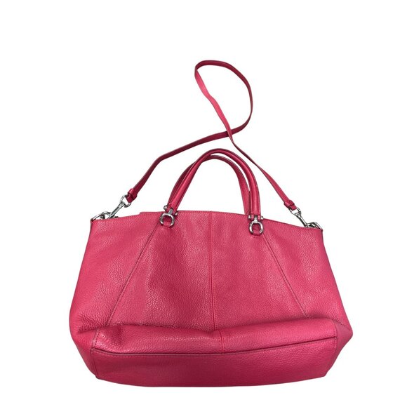 Coach Edie Womans Red Leather Pebbled Crossbody Handbag SKU 9496 - Picture 10 of 16